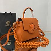 VERSACE | La Medusa Small Orange Handbag - DBFI040 - 20 x 10 x 17cm - 5