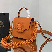 VERSACE | La Medusa Small Orange Handbag - DBFI040 - 20 x 10 x 17cm - 4