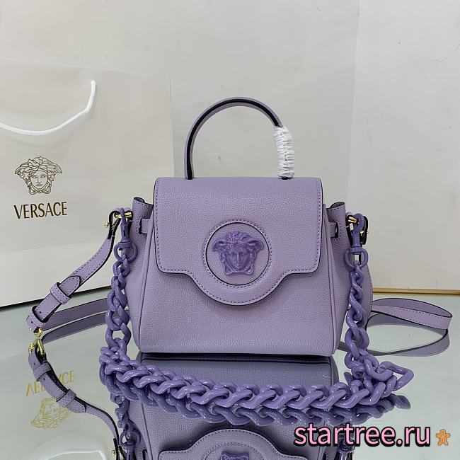 VERSACE | La Medusa Small Purple Handbag - DBFI040 - 20 x 10 x 17cm - 1