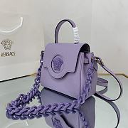 VERSACE | La Medusa Small Purple Handbag - DBFI040 - 20 x 10 x 17cm - 6