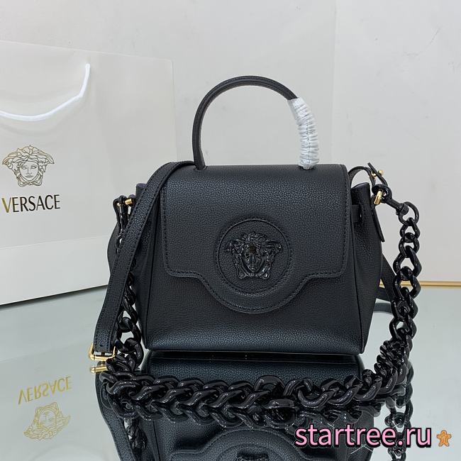 VERSACE | La Medusa Small Black Handbag - DBFI040 - 20 x 10 x 17cm - 1