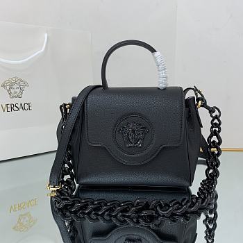 VERSACE | La Medusa Small Black Handbag - DBFI040 - 20 x 10 x 17cm