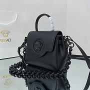 VERSACE | La Medusa Small Black Handbag - DBFI040 - 20 x 10 x 17cm - 4