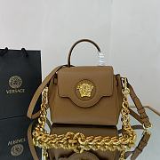 VERSACE | La Medusa Small Caramel Handbag - DBFI040 - 20 x 10 x 17cm - 1