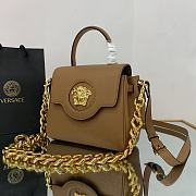 VERSACE | La Medusa Small Caramel Handbag - DBFI040 - 20 x 10 x 17cm - 2