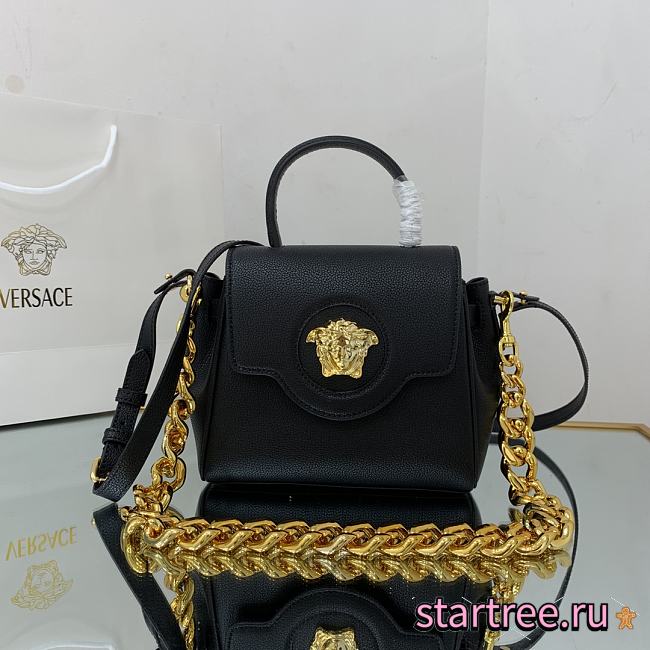 VERSACE | La Medusa Small BlackGold Handbag - DBFI040 - 20 x 10 x 17cm - 1