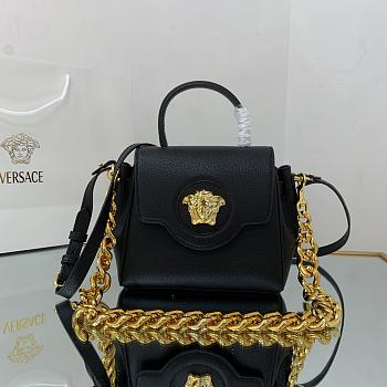 VERSACE | La Medusa Small BlackGold Handbag - DBFI040 - 20 x 10 x 17cm