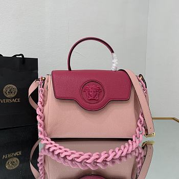 VERSACE | La Medusa Pink Medium Handbag - DBFI039 - 25 x 15 x 22 cm