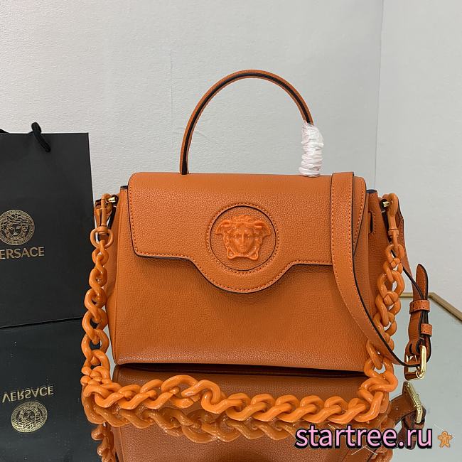 VERSACE | La Medusa Medium Orange Handbag - DBFI039 - 25 x 15 x 22 cm - 1