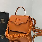 VERSACE | La Medusa Medium Orange Handbag - DBFI039 - 25 x 15 x 22 cm - 6