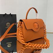 VERSACE | La Medusa Medium Orange Handbag - DBFI039 - 25 x 15 x 22 cm - 5