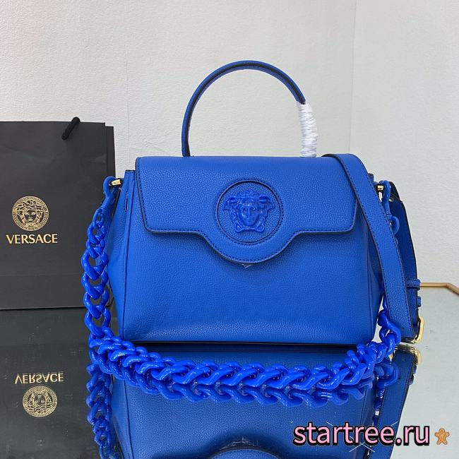 VERSACE | La Medusa Medium Blue Handbag - DBFI039 - 25 x 15 x 22 cm - 1