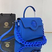 VERSACE | La Medusa Medium Blue Handbag - DBFI039 - 25 x 15 x 22 cm - 6
