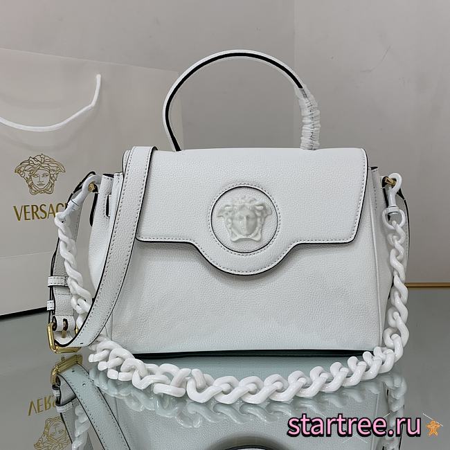 VERSACE | La Medusa Medium White Handbag - DBFI039 - 25 x 15 x 22 cm - 1