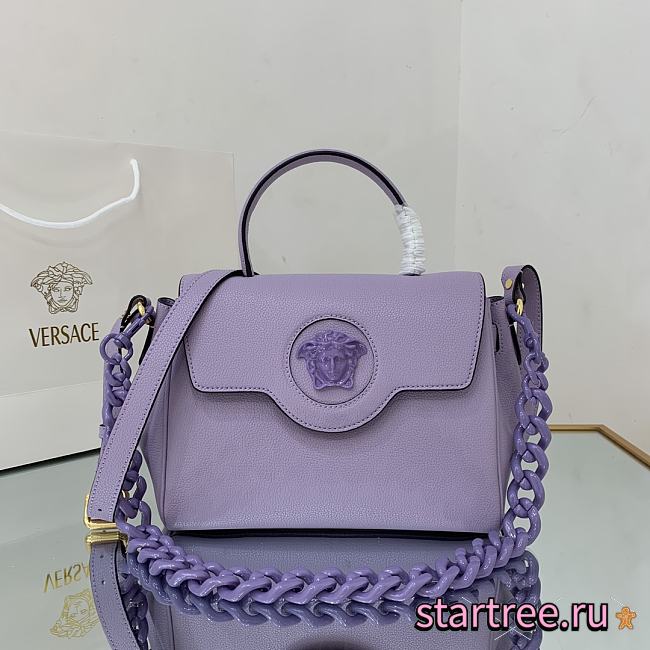 VERSACE | La Medusa Medium Purple Handbag - DBFI039 - 25 x 15 x 22 cm - 1