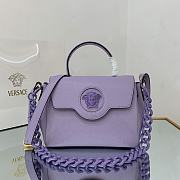 VERSACE | La Medusa Medium Purple Handbag - DBFI039 - 25 x 15 x 22 cm - 1