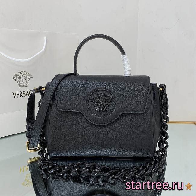 VERSACE | La Medusa Medium Black Handbag - DBFI039 - 25 x 15 x 22 cm - 1