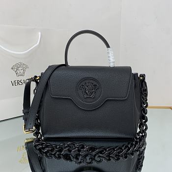 VERSACE | La Medusa Medium Black Handbag - DBFI039 - 25 x 15 x 22 cm
