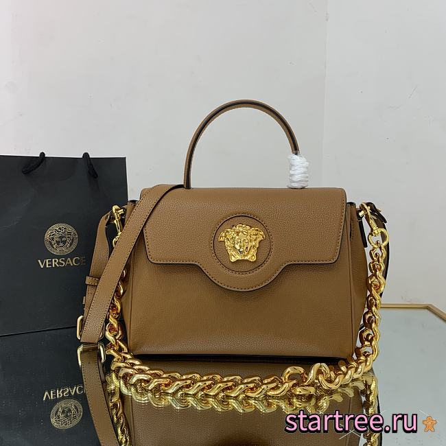 VERSACE | La Medusa Medium Brown Handbag - DBFI039 - 25 x 15 x 22 cm - 1