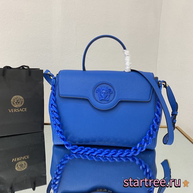 VERSACE | La Medusa Large Blue Handbag - DBFI038 - 35 x 14 x 25 cm - 1