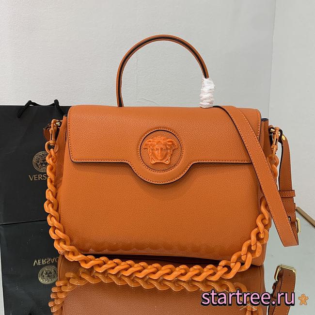 VERSACE | La Medusa Large Orange Handbag - DBFI038 - 35 x 14 x 25 cm - 1