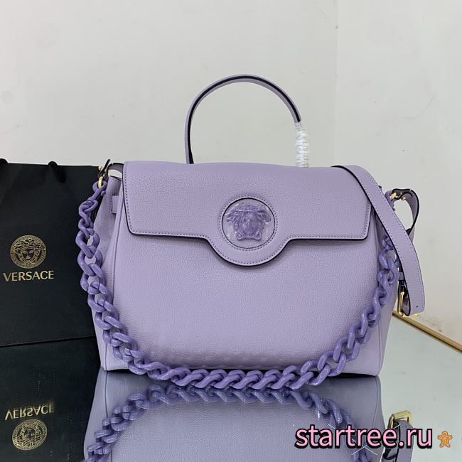 VERSACE | La Medusa Large Purple Handbag - DBFI038 - 35 x 14 x 25 cm - 1