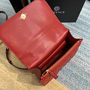 VERSACE | Red Virtus Quilted Shoulder Bag - DBFG985 - 24 x 9 x 16.5 cm - 5