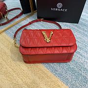 VERSACE | Red Virtus Quilted Shoulder Bag - DBFG985 - 24 x 9 x 16.5 cm - 4