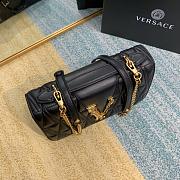 VERSACE | Black Virtus Quilted Shoulder Bag - DBFG985 - 24 x 9 x 16.5 cm - 6