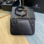 VERSACE | Black Virtus Quilted Shoulder Bag - DBFG985 - 24 x 9 x 16.5 cm - 2