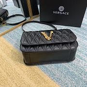 VERSACE | Black Virtus Quilted Shoulder Bag - DBFG985 - 24 x 9 x 16.5 cm - 4