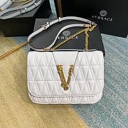 VERSACE | White Virtus Quilted Shoulder Bag - DBFG985 - 24 x 9 x 16.5 cm - 1