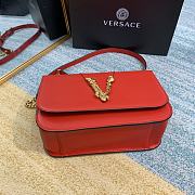 VERSACE | Red Virtus Shoulder Bag - DBFG985 - 24 x 9 x 16.5 cm - 5