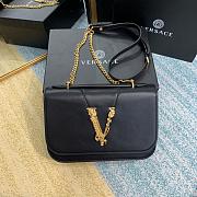 VERSACE | Black Virtus Shoulder Bag - DBFG985 - 24 x 9 x 16.5 cm - 1