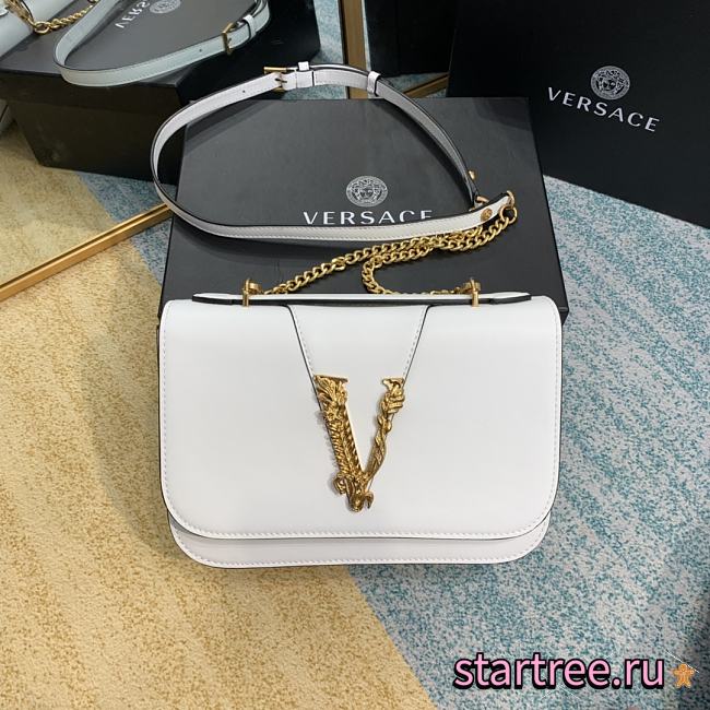 VERSACE | White Virtus Shoulder Bag - DBFG985 - 24 x 9 x 16.5 cm - 1