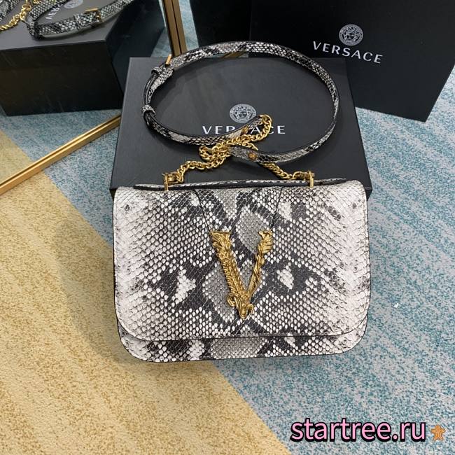 VERSACE | Python Virtus Shoulder Bag - DBFG985 - 24 x 9 x 16.5 cm - 1