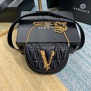 VERSACE | Black Virtus Quilted Belt Bag - DV3G984 - 18 x 4 x 14 cm - 1