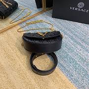 VERSACE | Black Virtus Quilted Belt Bag - DV3G984 - 18 x 4 x 14 cm - 6