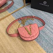 VERSACE | Pink Virtus Quilted Belt Bag - DV3G984 - 18 x 4 x 14 cm - 2