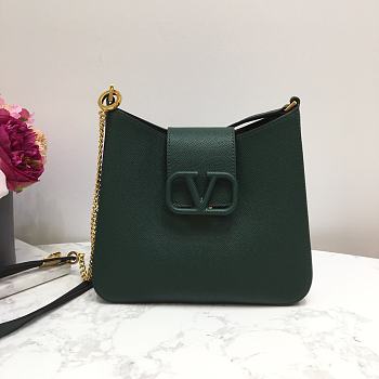 Valentino | Green Garavani VSLING Hobo Bag in Grain - 24 x 6 x 21cm
