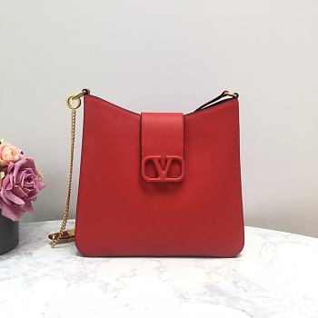 Valentino | Red Garavani VSLING Hobo Bag in Grain - 31 x 8.5 x 29cm
