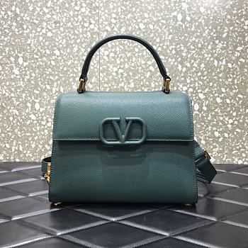 VALENTINO | Small Vsling Grainy Dark Green - ZW2B0F - 25.5 x 12 x 19 cm