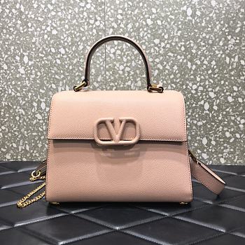 VALENTINO | Small Vsling Grainy Rose cannelle - ZW2B0F - 25.5 x 12 x 19 cm