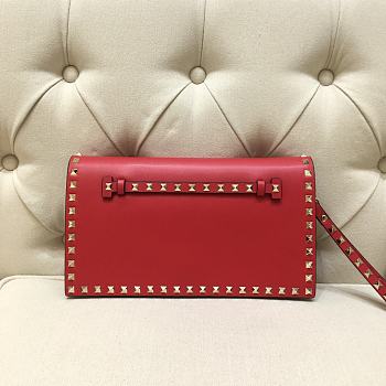 Valentino | Red Garavani Rockstud Flap Wristlet Clutch Bag - 28cm
