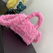 BALENCIAGA | Pink Fluffy Hourglass Top Handle Bag - 28cm - 2