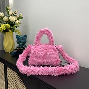 BALENCIAGA | Pink Fluffy Hourglass Top Handle Bag - 28cm - 3