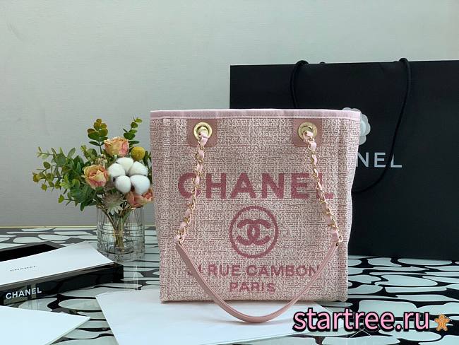 CHANEL | Deauville Pink Tote Bag - 28 cm - 1