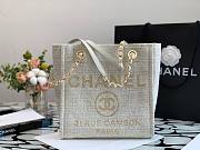 CHANEL | Deauville White Tote Bag - 28 cm - 1