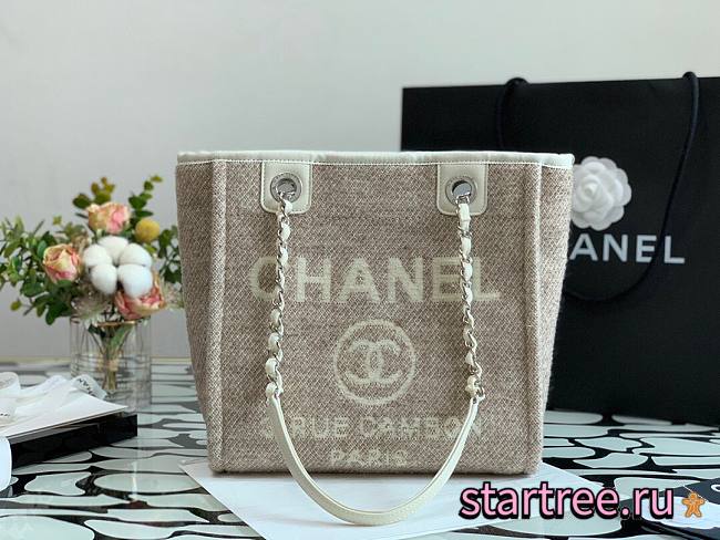 CHANEL | Deauville Beige Tote Bag - 28 cm - 1