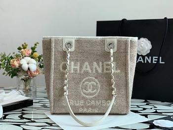 CHANEL | Deauville Beige Tote Bag - 28 cm